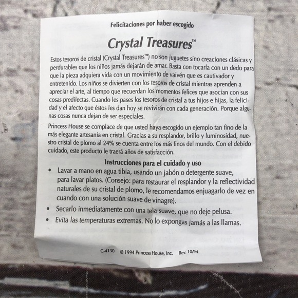 Vintage Princess House Pets Giraffe Figurine 24% Lead Crystal Made in Germany - Picture 11 of 11